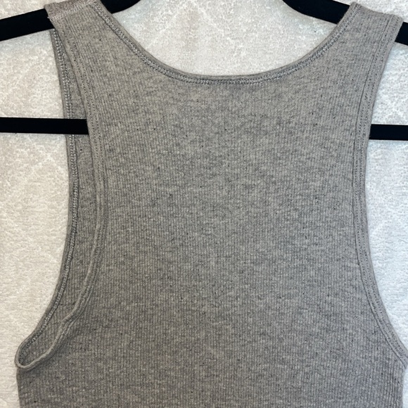 Calvin Klein Vintage 1980s Gray Ribbed Tank Top - Picture 3 of 4